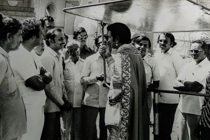 Super Star Krishna in Simhasanam shooting