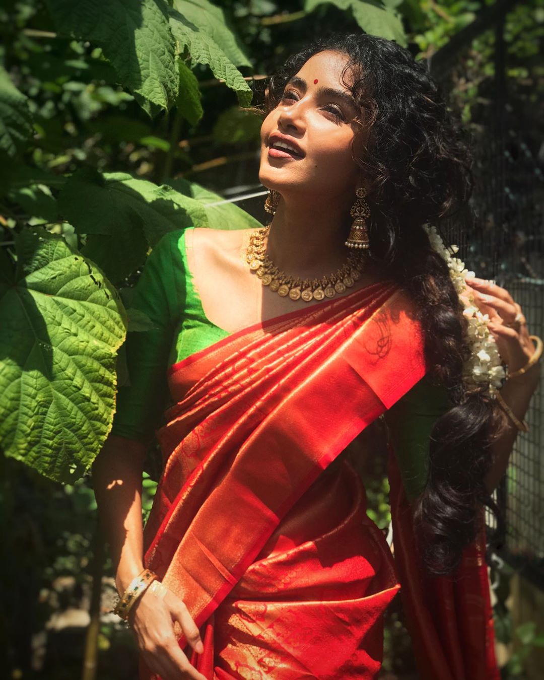 Anupama Parameswaran celebrating Onam