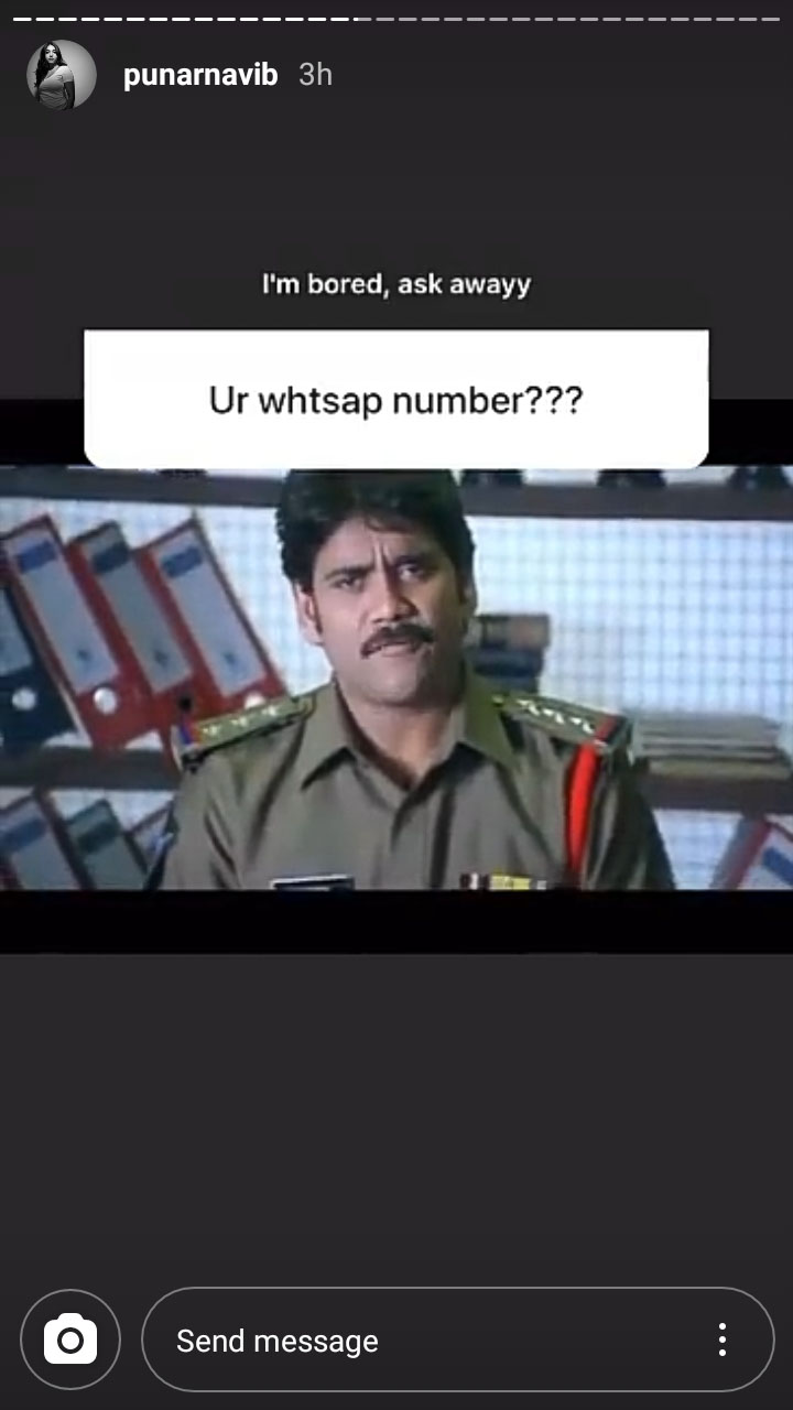 Punarnavi Bhupalam Satires On Netizen Who Asked Number