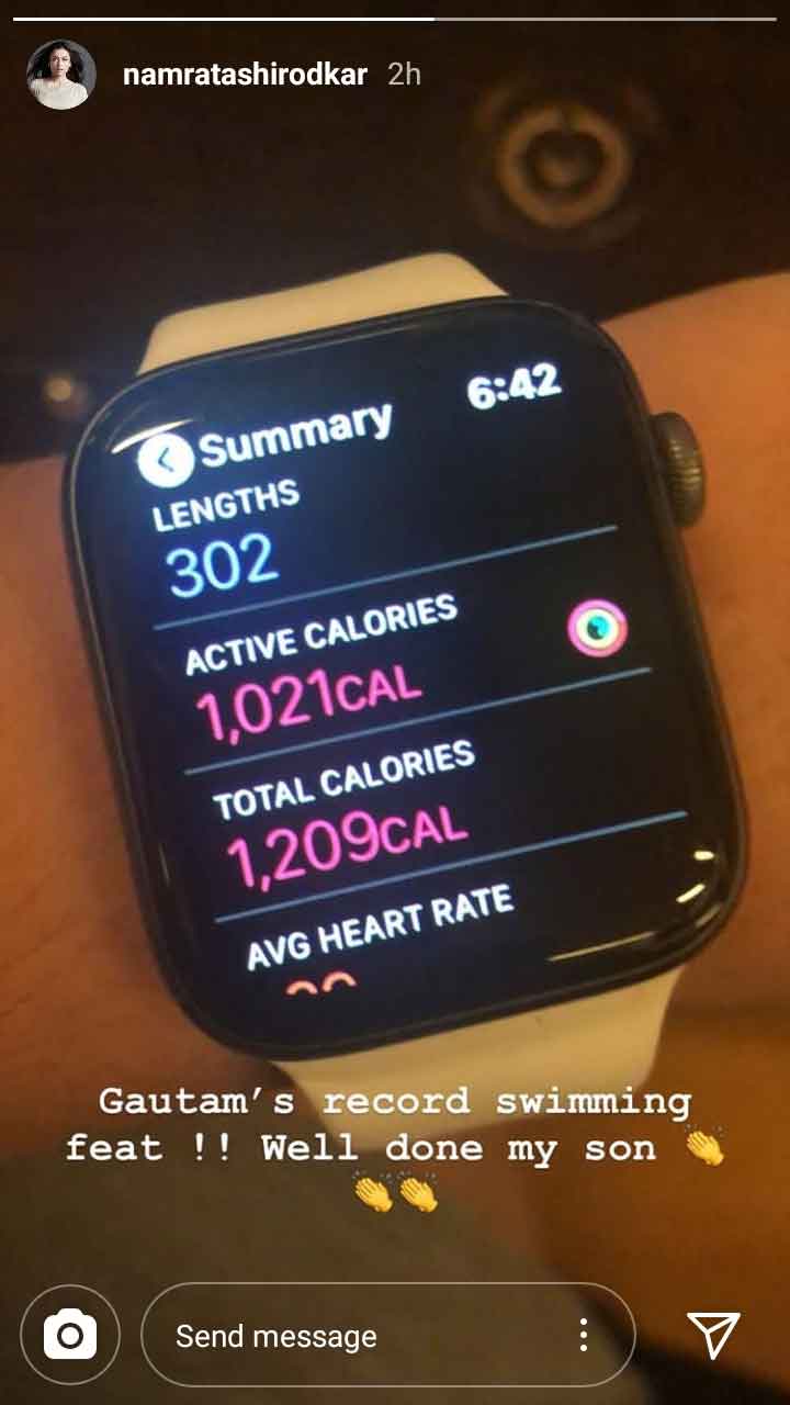 Namrata Shirodkar About gautam Swimming Feat