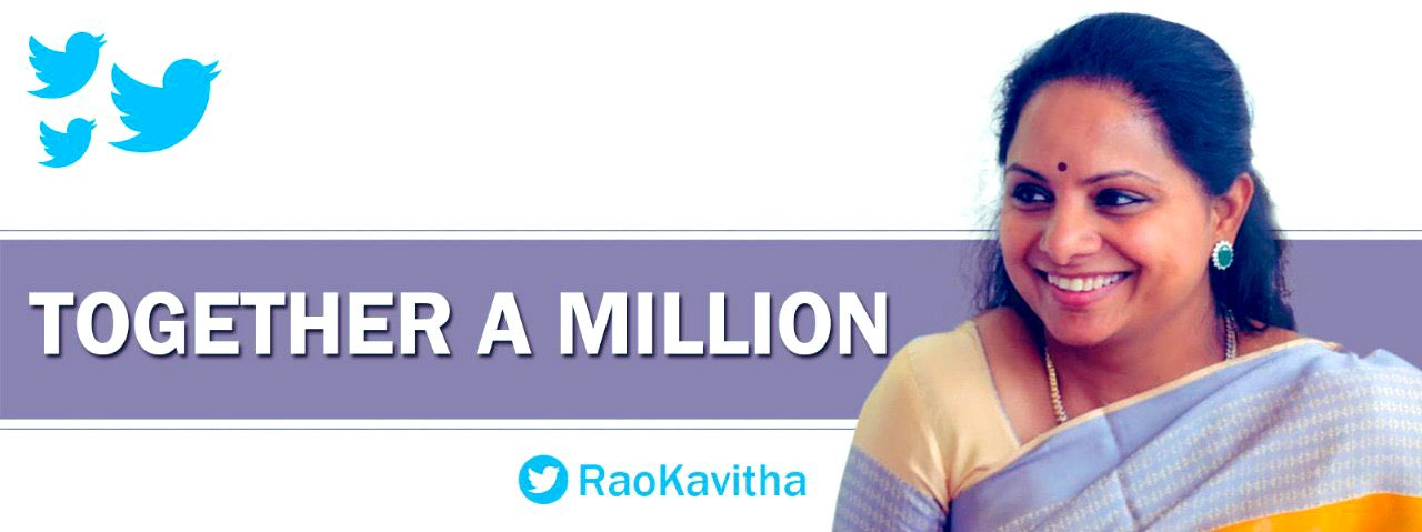 nizamabad former mp kalvakuntla kavitha gets 1 million followers in twitter
