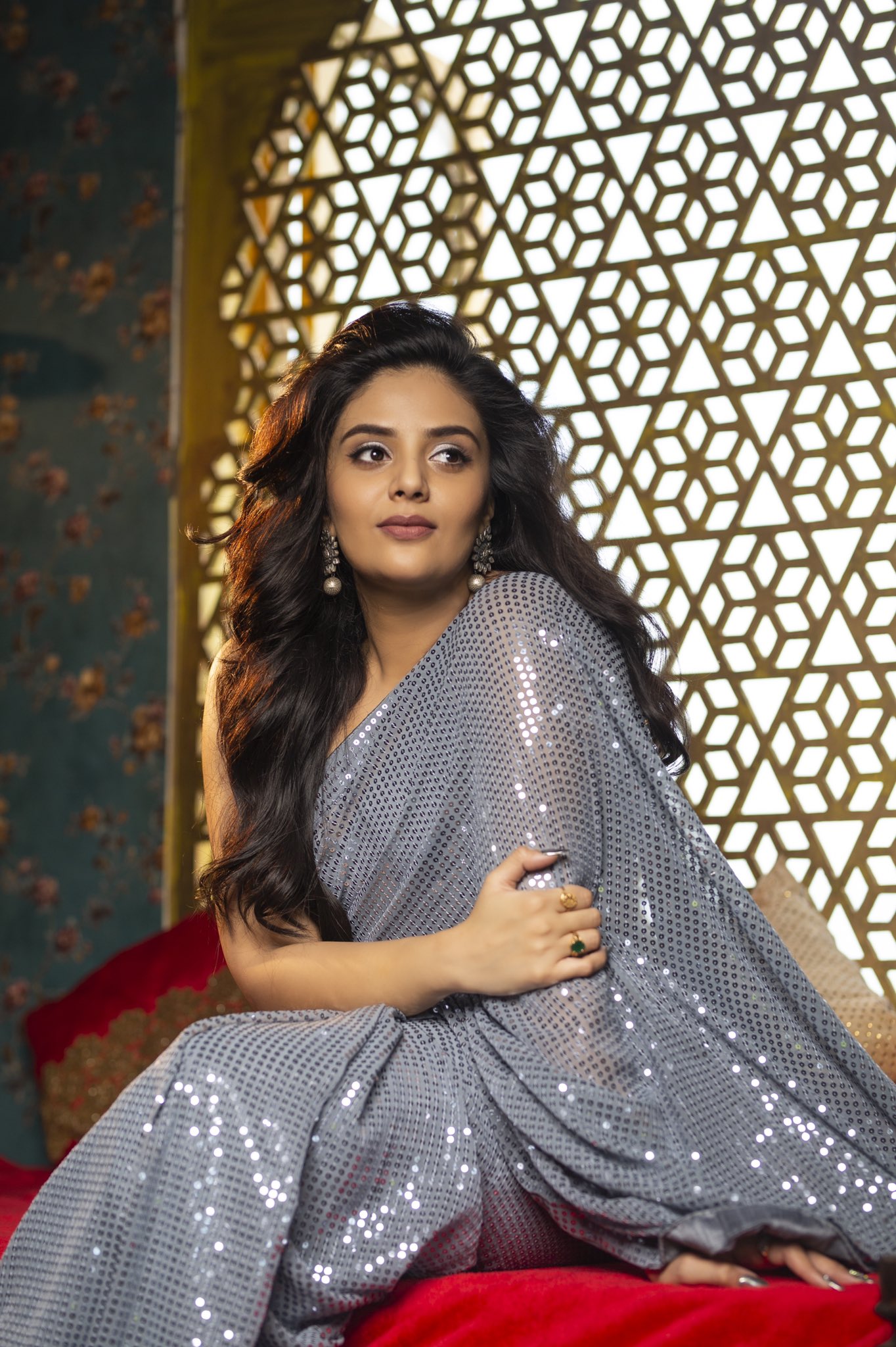 sreemukhi serious looks sreemukhi serious looks