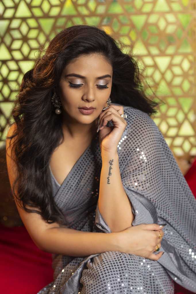 sreemukhi serious looks sreemukhi serious looks