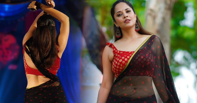 నల్ల చీరలో నాభి అందాలు.. అనసూయ పిక్స్ వైరల్