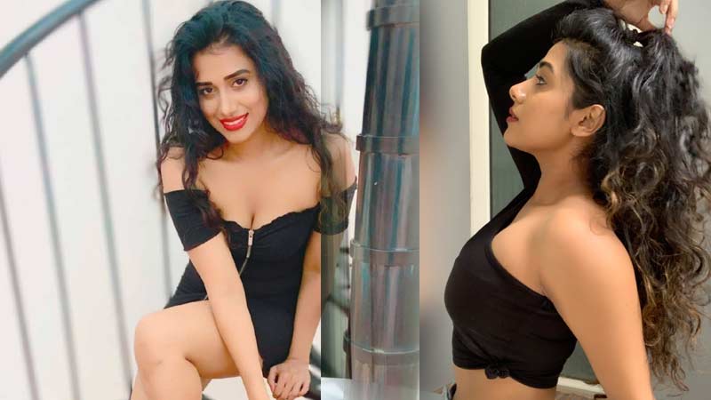 Shilpa Manjunath Black Colour Dress