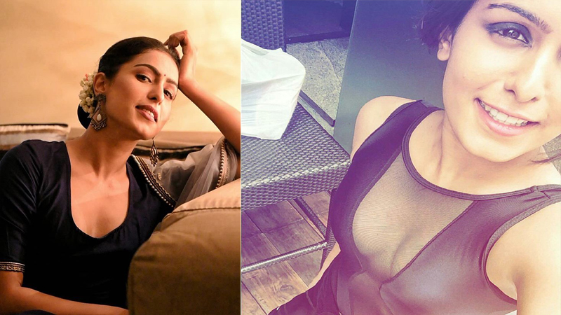 Samyuktha Hegde Block Saree Stills