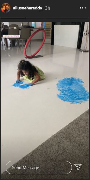 Allu Sneha shares Allu Arha Cute Pic