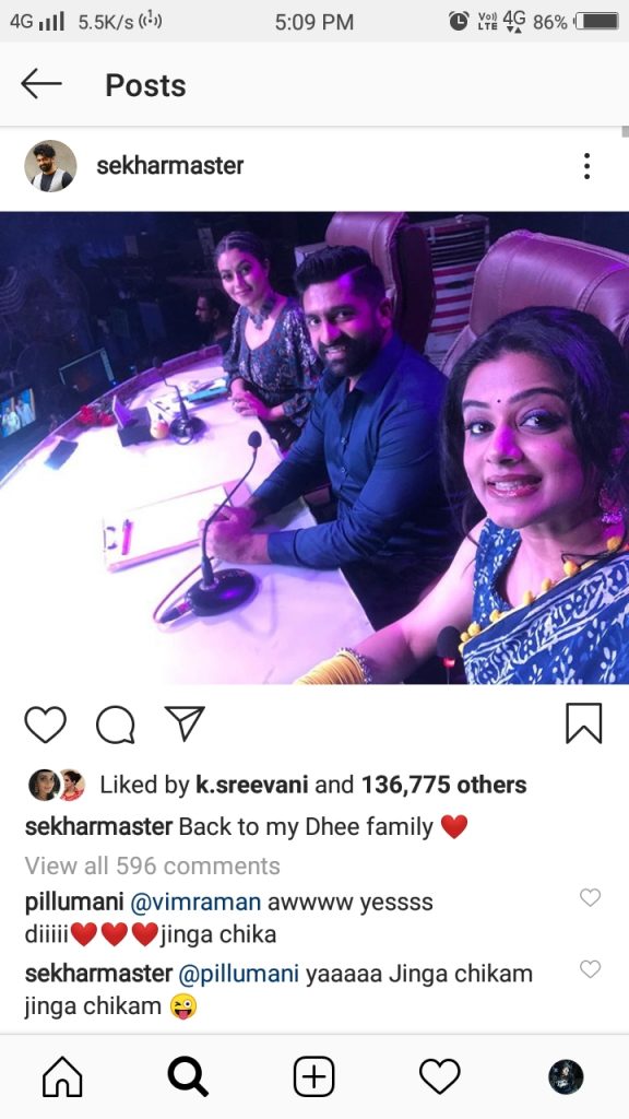 Sekhar master Joins In Dhee set After Covid,Sekhar master