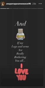 Anupama Parameswaran Explanation ABout Her Bold Pic