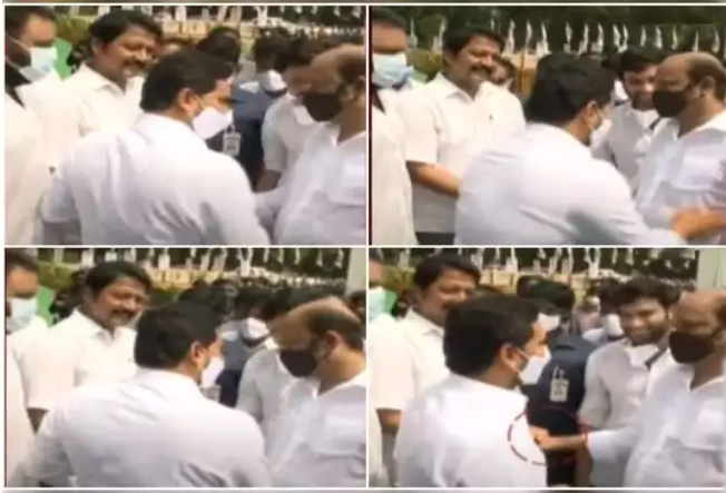 ఆ ఇద్దరినీ కలిపిన సీఎం జగన్..గమ్మతైన సన్నివేశం