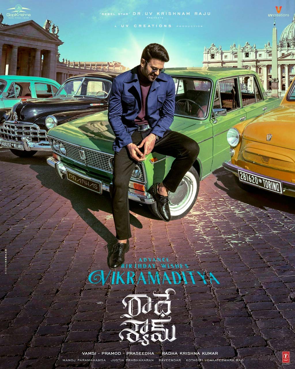 Prabhas as VikramAditya from RadheShyam