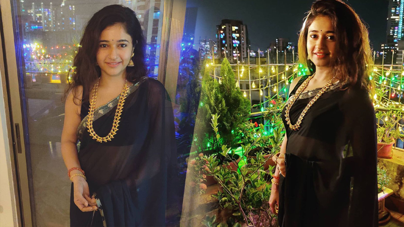 Poonam Bajwa Black saree Photos