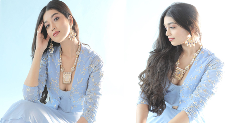 Digangana Suryavanshi Light Blue Dress Pics