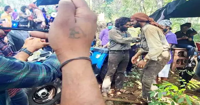 పుష్ప‌ను వ‌ద‌ల‌ని లీకుల బెడ‌ద‌.. ఊర‌మాస్‌గా క‌నిపిస్తున్న స్టైలిష్ హీరో