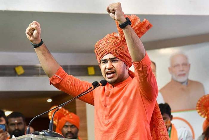 bengaluru mp tejasvi surya slams on telangana cm kcr