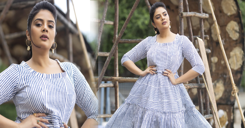 Sreemukhi White Dress Pics