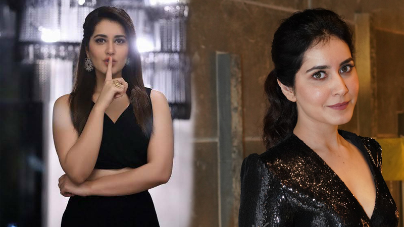 Raashi Khanna Black Dress Images
