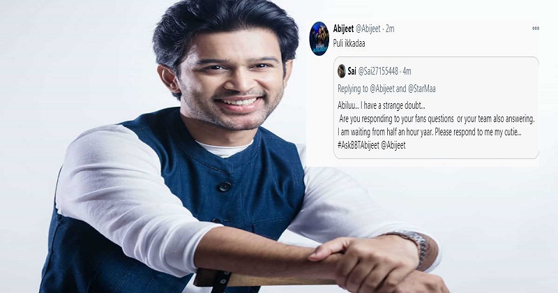 Abijeet Hilarious reply To Fan In twitter