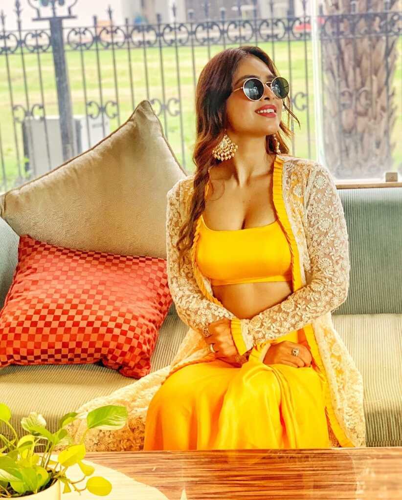 Neha Malik Yellow Dress Stills