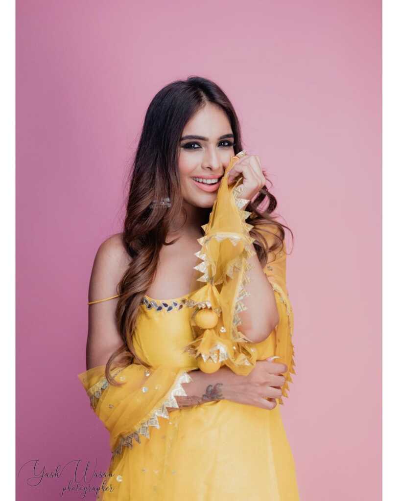 Neha Malik Yellow Dress Stills