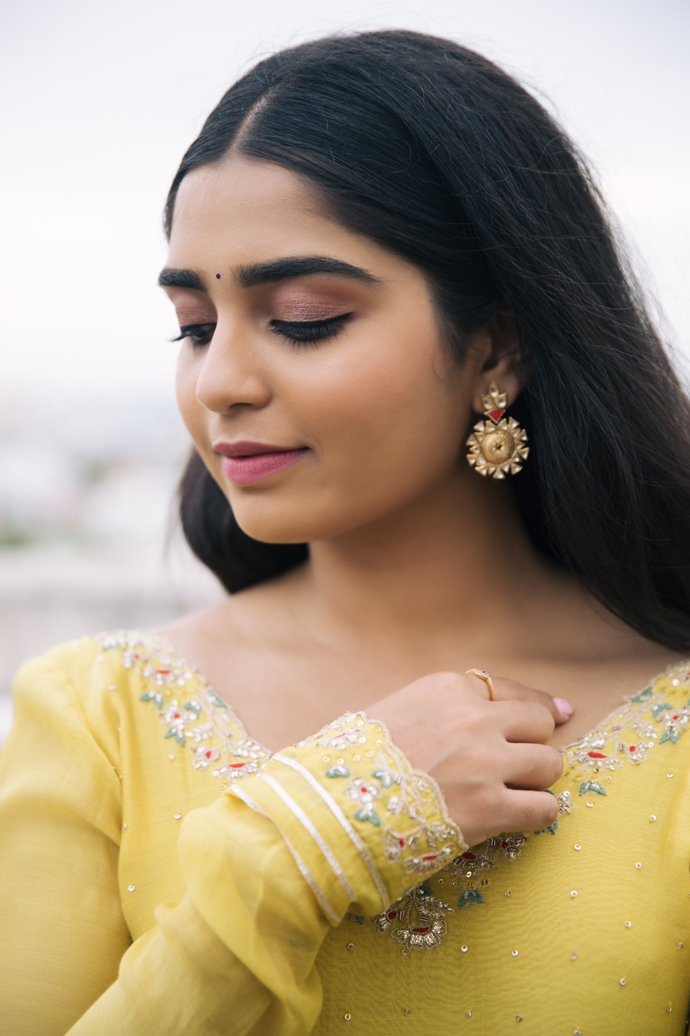 Gouri Gkishan Yellow Dress Stills Gouri Gkishan Yellow Dress Stills