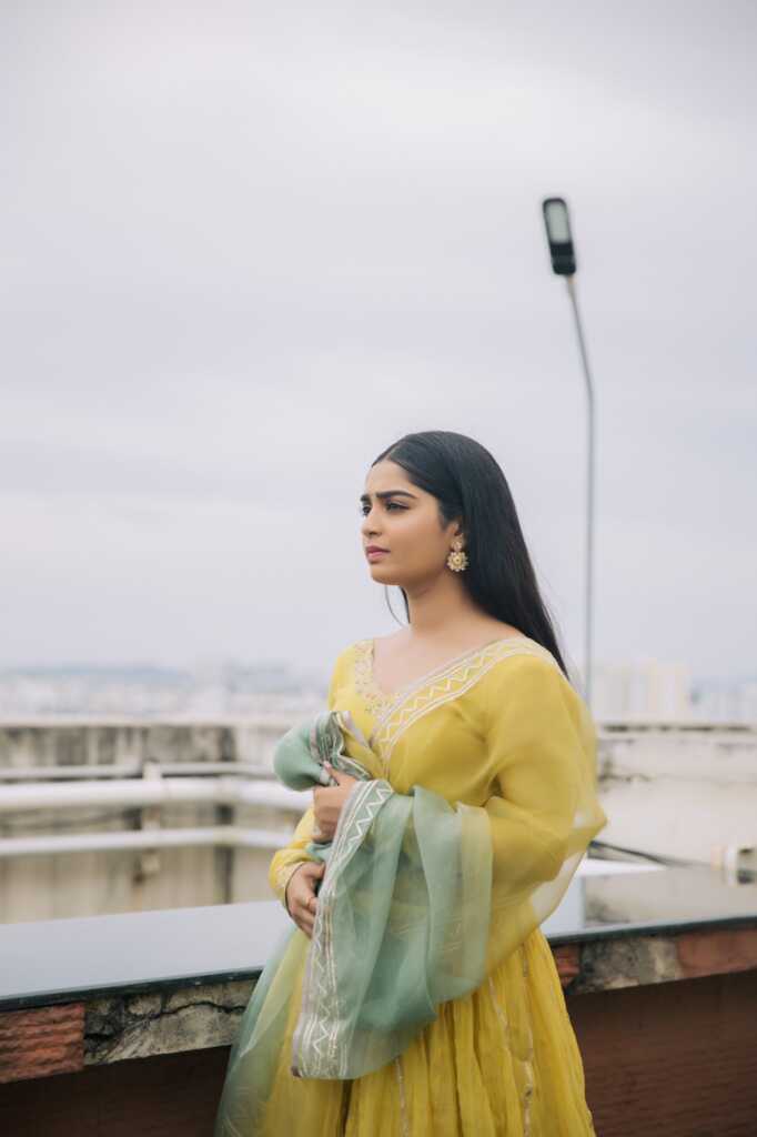 Gouri Gkishan Yellow Dress Stills Gouri Gkishan Yellow Dress Stills