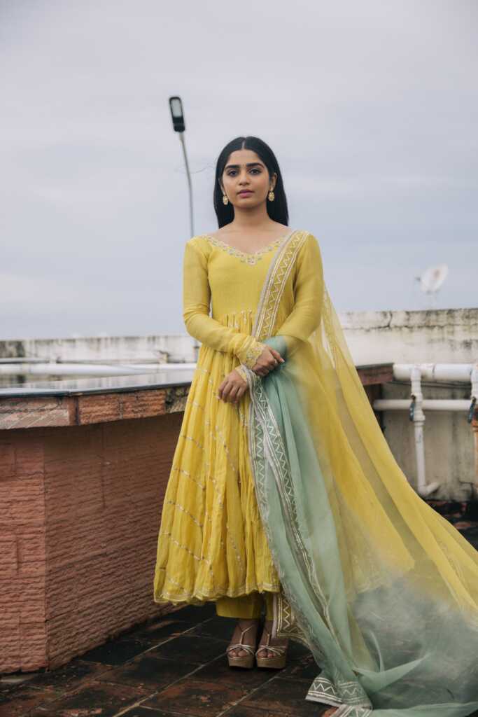 Gouri Gkishan Yellow Dress Stills Gouri Gkishan Yellow Dress Stills