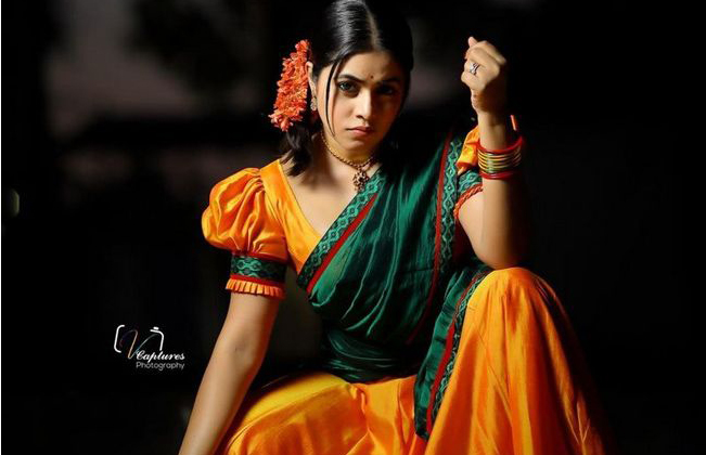 Poorna Half Saree Photos