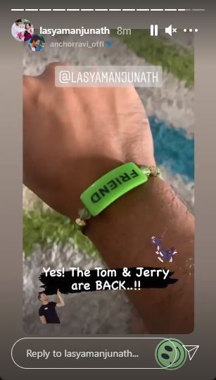 Anchor Ravi Friendship band To Lasya