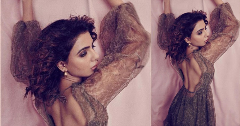 మళ్లీ మంట పెట్టేసింది.. బ్యాక్ మొత్తం చూపిస్తోన్న సమంత