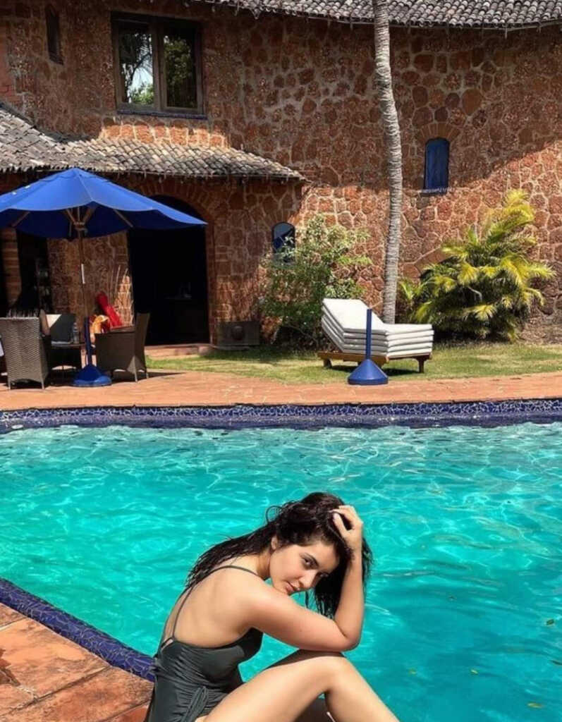 Raashi Khanna pool in Goa Pics Raashi Khanna pool in Goa Pics