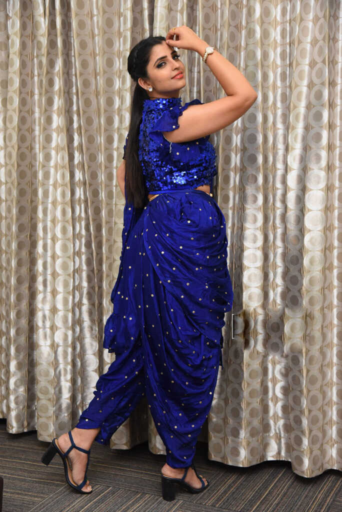 Syamala Blue Dress Pics Syamala Blue Dress Pics