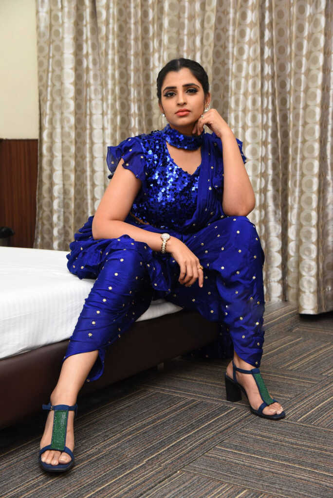Syamala Blue Dress Pics Syamala Blue Dress Pics