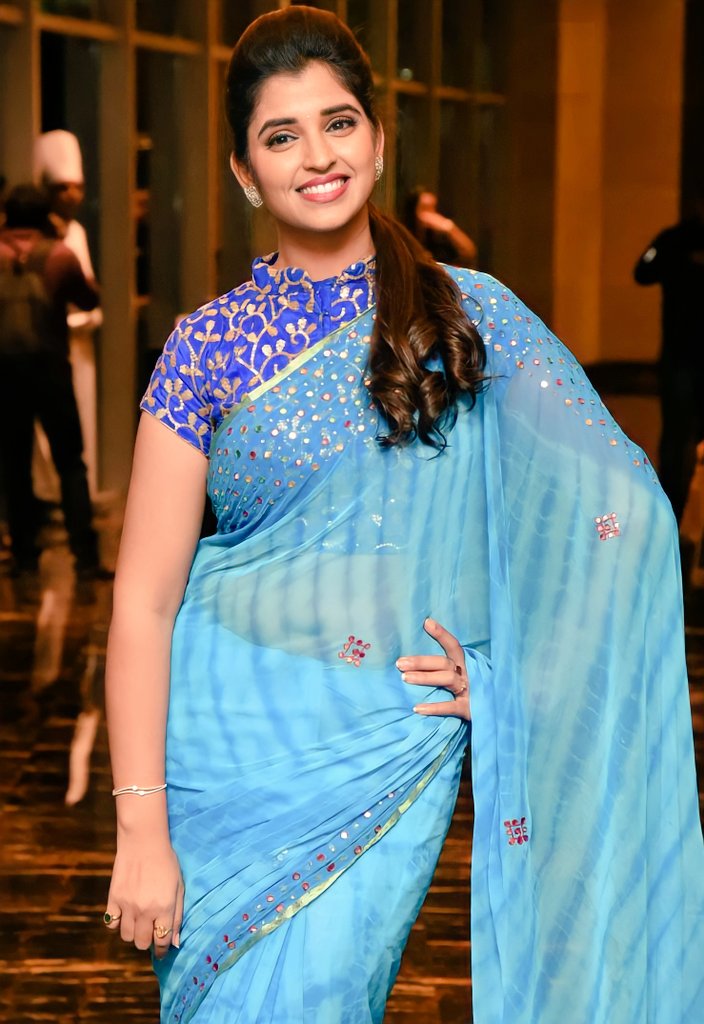 Syamala Blue Dress Pics Syamala Blue Dress Pics