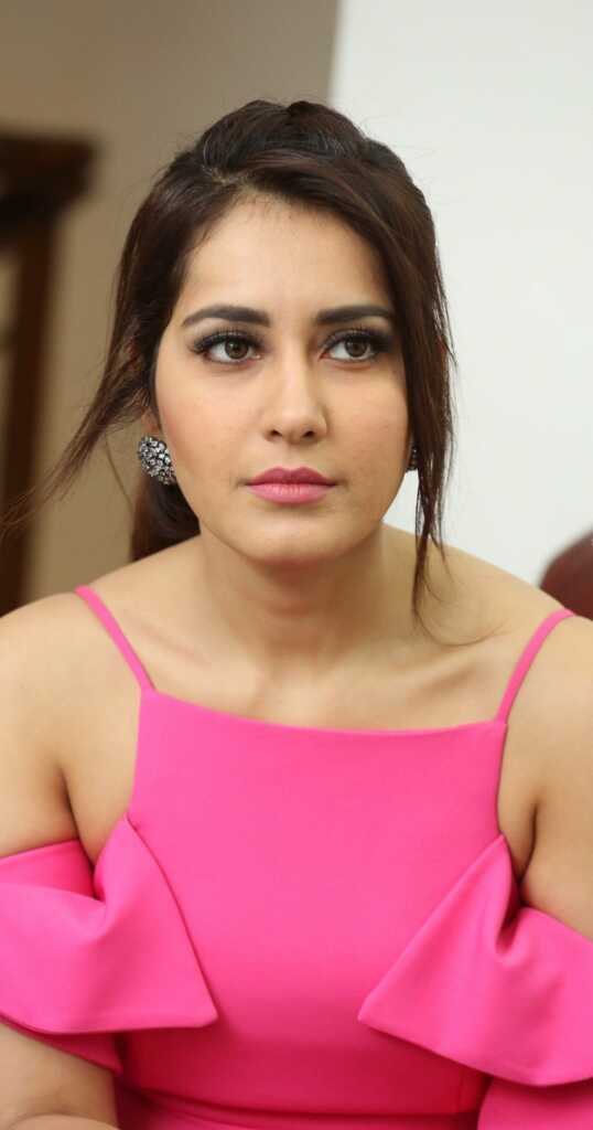Raashi Khanna Pink Dress Stills