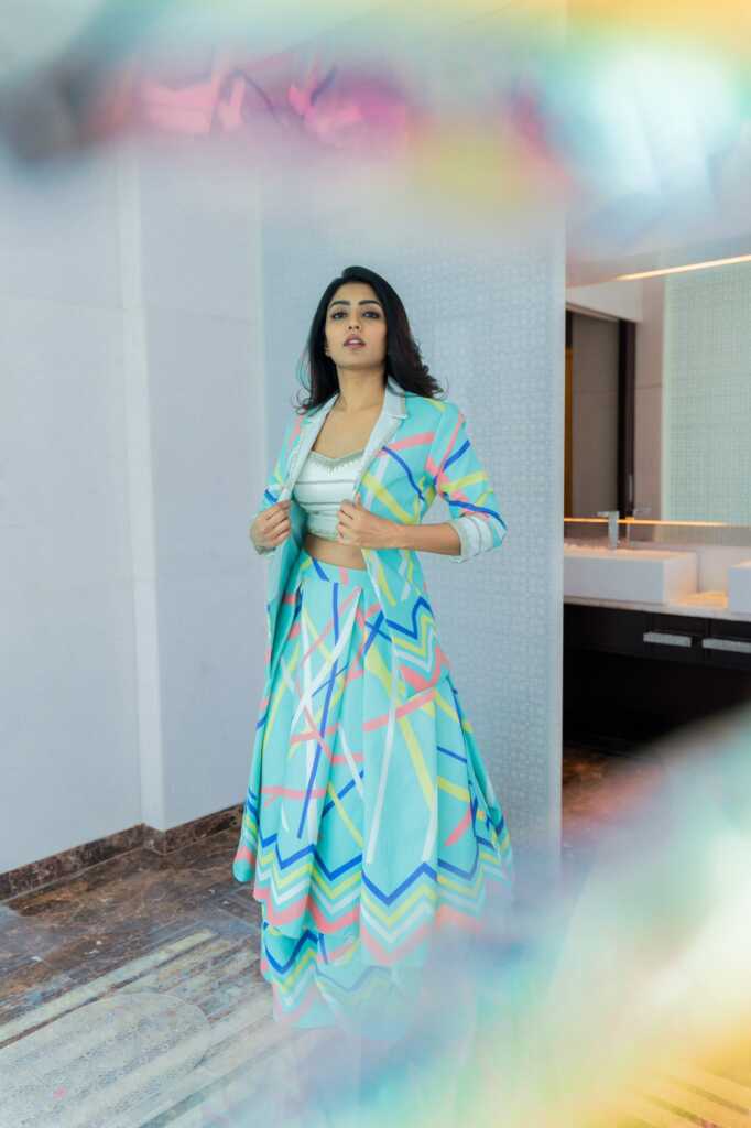 Eesha Rebba Sky Blue Dress Stills