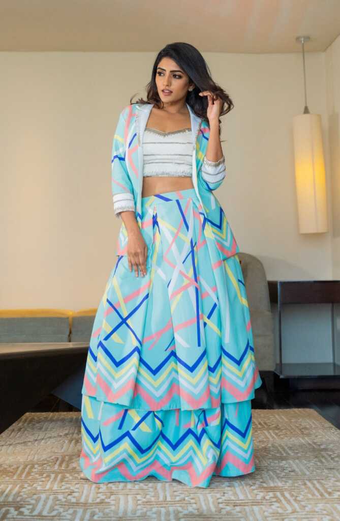 Eesha Rebba Sky Blue Dress Stills