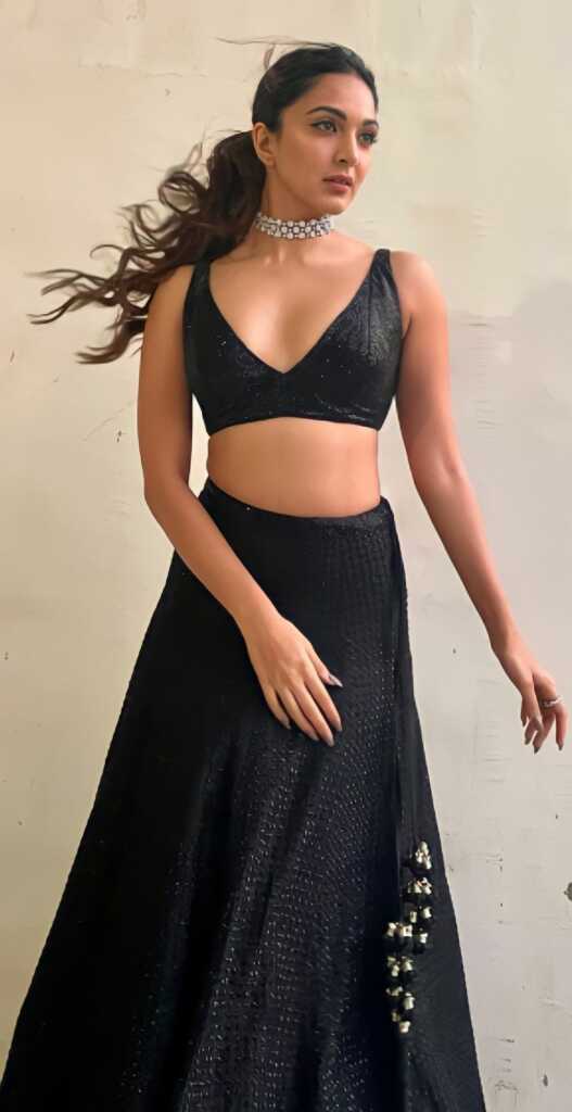 Kiara Advani Black Dress Stills