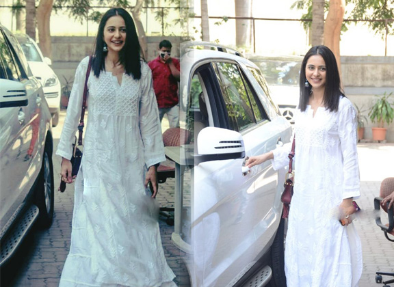 Rakul Preet Singh White Dress Pictures