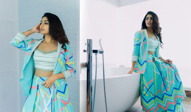 Eesha Rebba Sky Blue Dress Stills