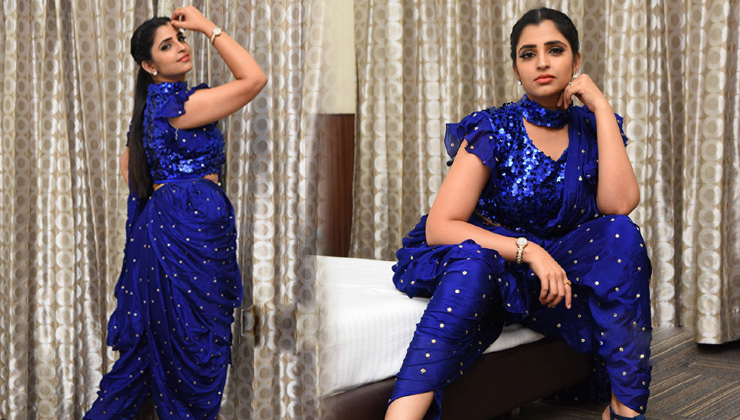 Syamala Blue Dress Pics
