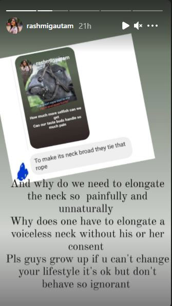 Anchor Rashmi about man Cruelty to Animals