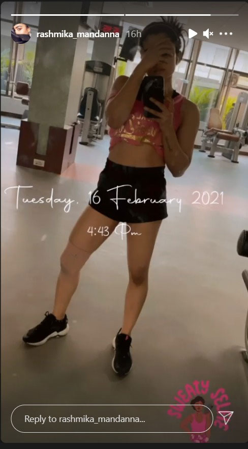Rashmika mandanna Workout pic goes viral