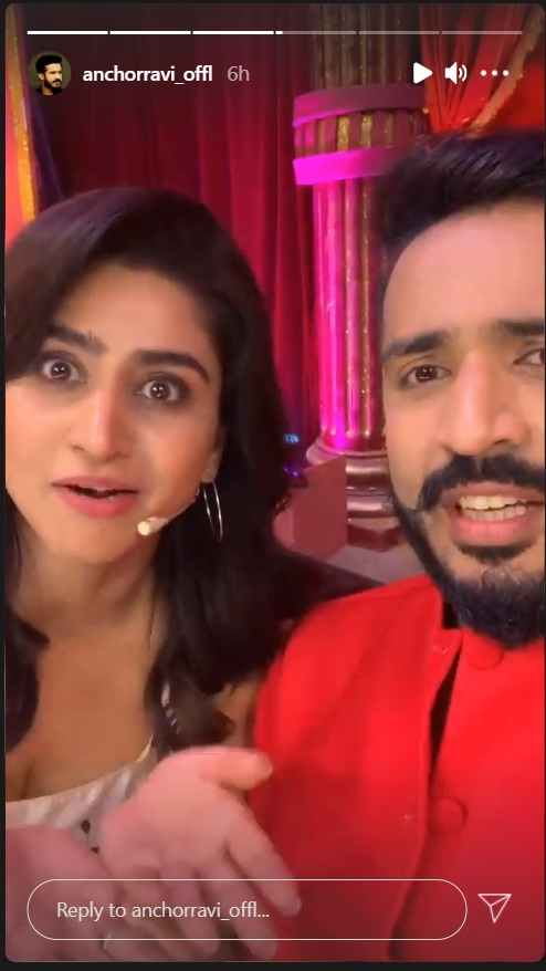 Anchor Ravi and varshini Funny conversation in shoot gap