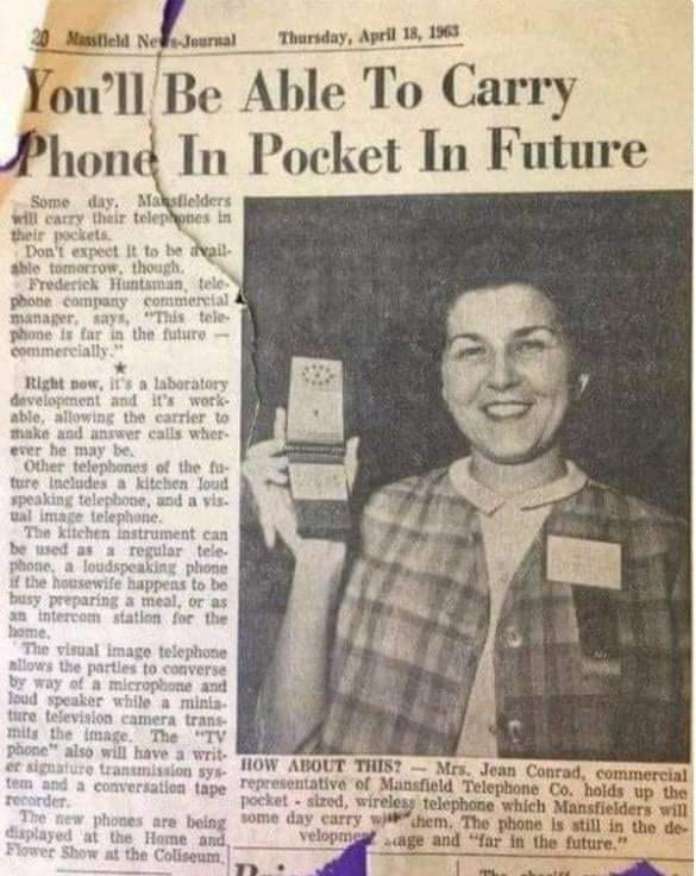 Cell Phone: 58 ఏళ్ల క్రితమే ‘సెల్ ఫోన్’ సంచలనం..! ఫొటో వైరల్..