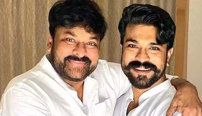 చిరంజీవి, రామ్ చరణ్ ఒకేసారి ఎంట్రీ ఇచ్చారు