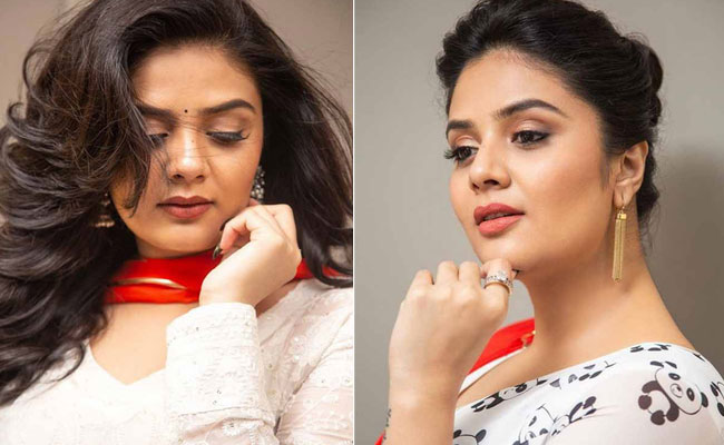 Sreemukhi is Mesmerzing Looks In a white Outfit