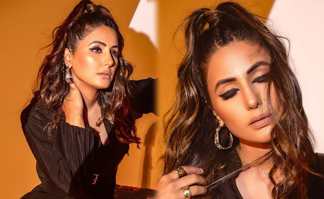Hina Khan Latest Photoshoot in Black Dress