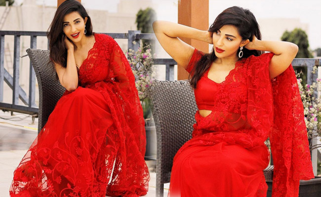Parvati Nair is pretty Looks in a red saree