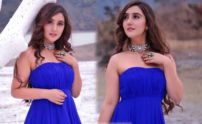 Ashnoor Kaur Latest Photoshoot In Blue Dress